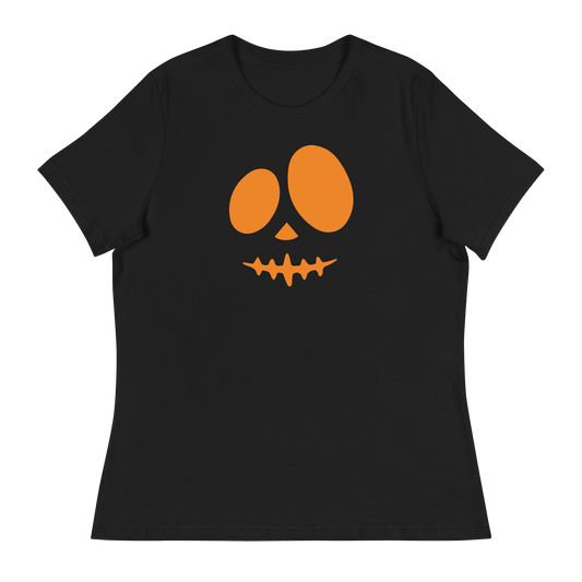 Women's - Halloween Pumpkin Face 3 - Fun T-Shirt