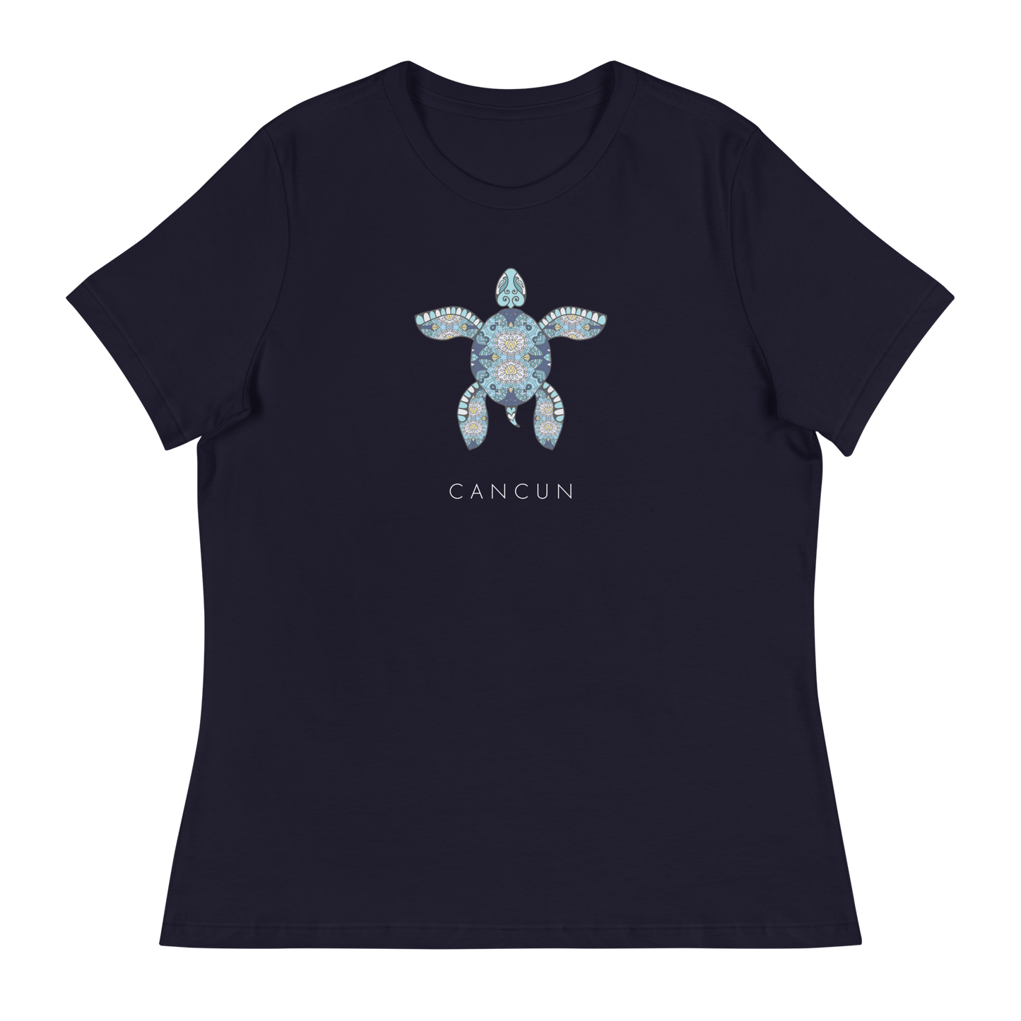 Women's - CANCUN - Ocean Sea Ornate Turtle T-Shirt