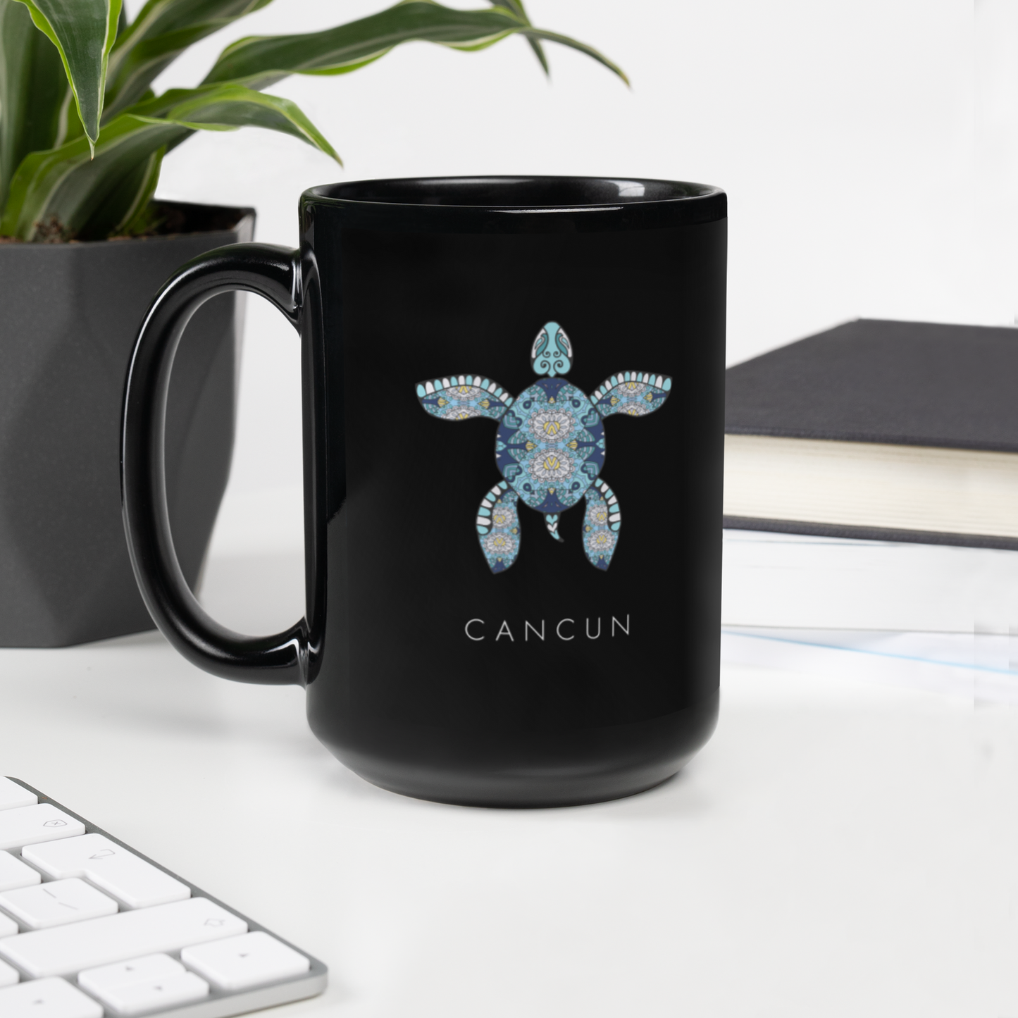 CANCUN - Ocean Sea Ornate Turtle Mug