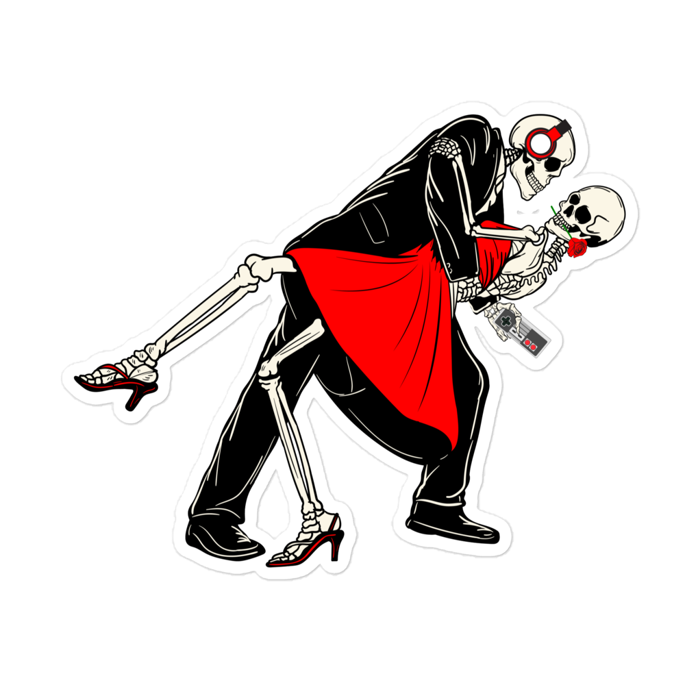 GAMER - Save Points, Suaveness, Romance and Noob Slaying Skeletons - Funny stickers