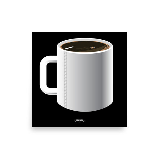 Coffee Cup Swimming Pool - Funny poster