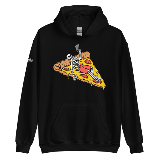 GAMER - Lounging, Pizza and Gaming Skeleton - Funny Hoodie