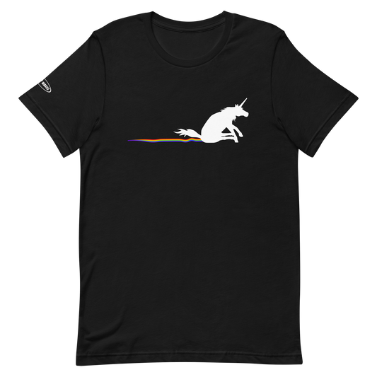 Unicorn rainbow butt scrape - Funny T-shirt