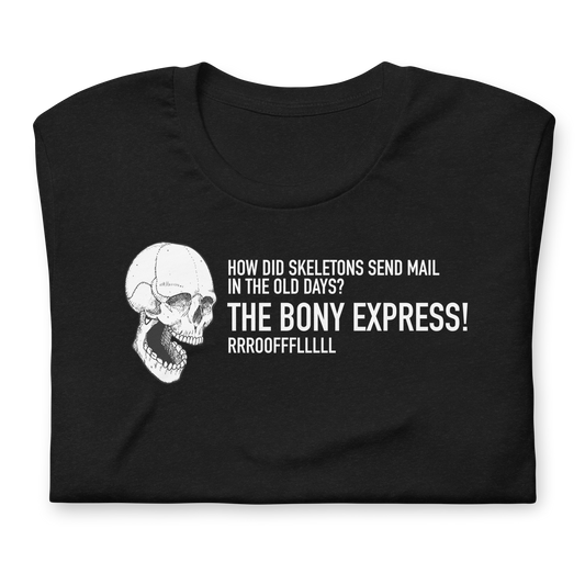 Unisex - Halloween Skeleton Dad Joke THE BONY EXPRESS! - Funny T-shirt