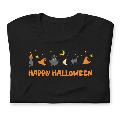 Unisex - Halloween Kitty Kats, Witch Hats, Cauldron Splats and Sweepy ... Brats? - Funny T-shirt