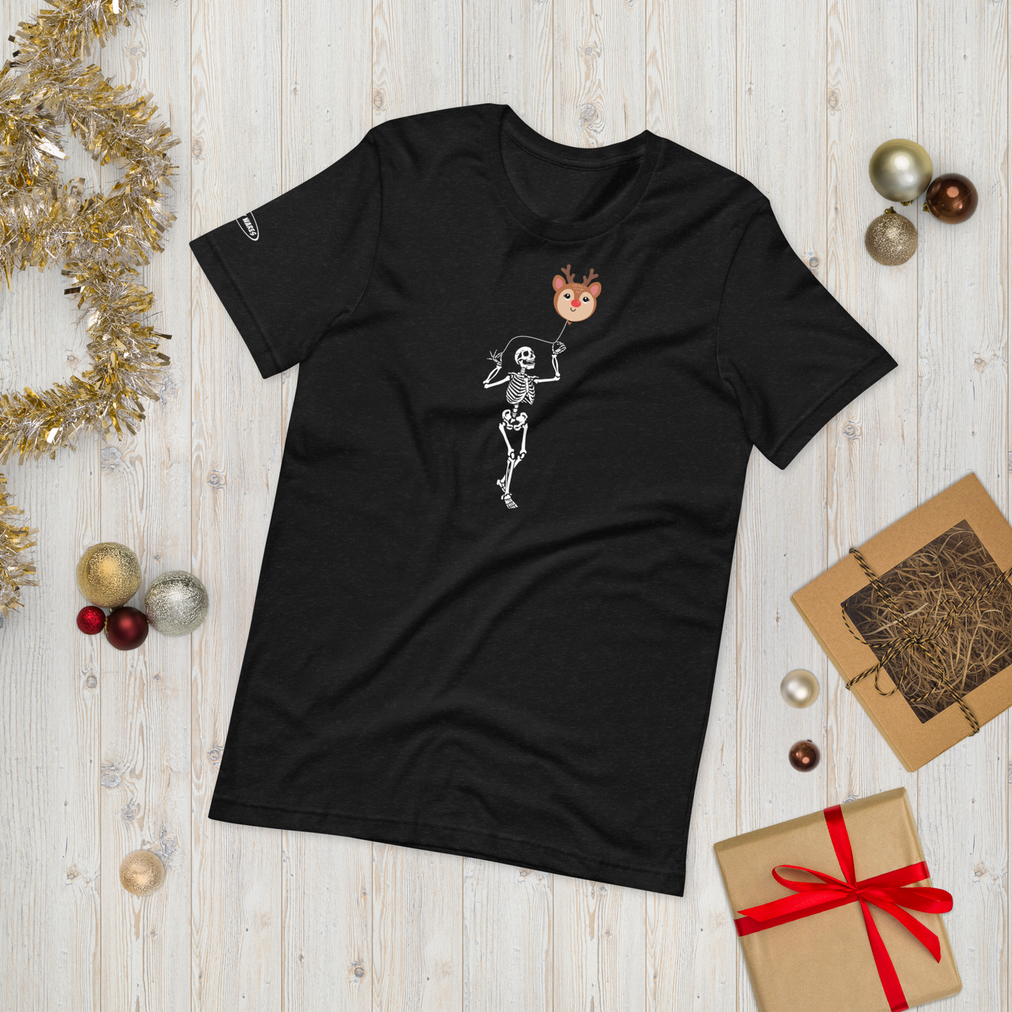 Unisex - CHRISTMAS - Skeleton Reindeer Balloon - Funny t-shirt