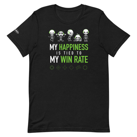 GAMER - My Happiness is Tied to my Win Rate - Funny t-shirt