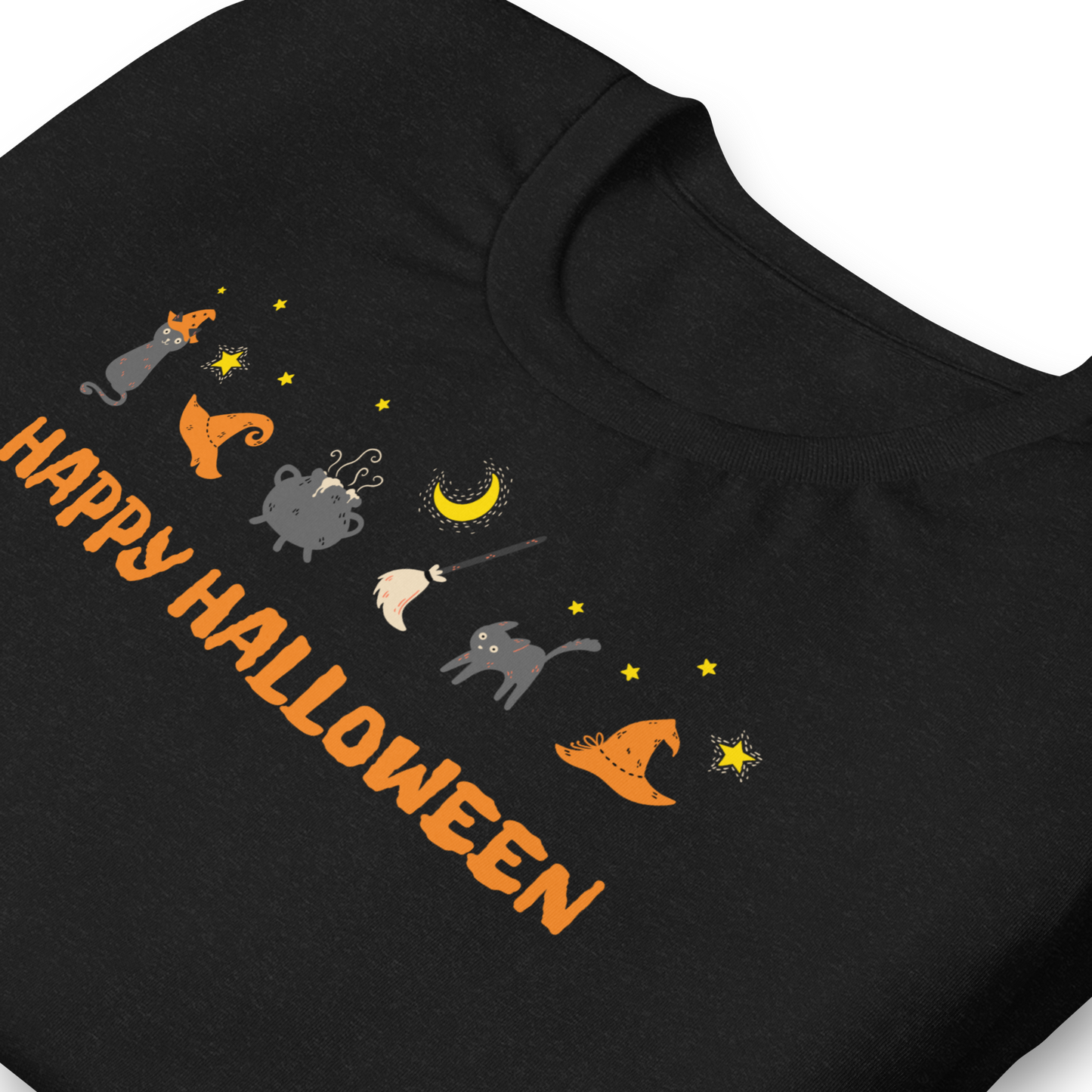 Unisex - Halloween Kitty Kats, Witch Hats, Cauldron Splats and Sweepy ... Brats? - Funny T-shirt