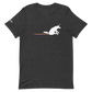 Unicorn rainbow butt scrape - Funny T-shirt