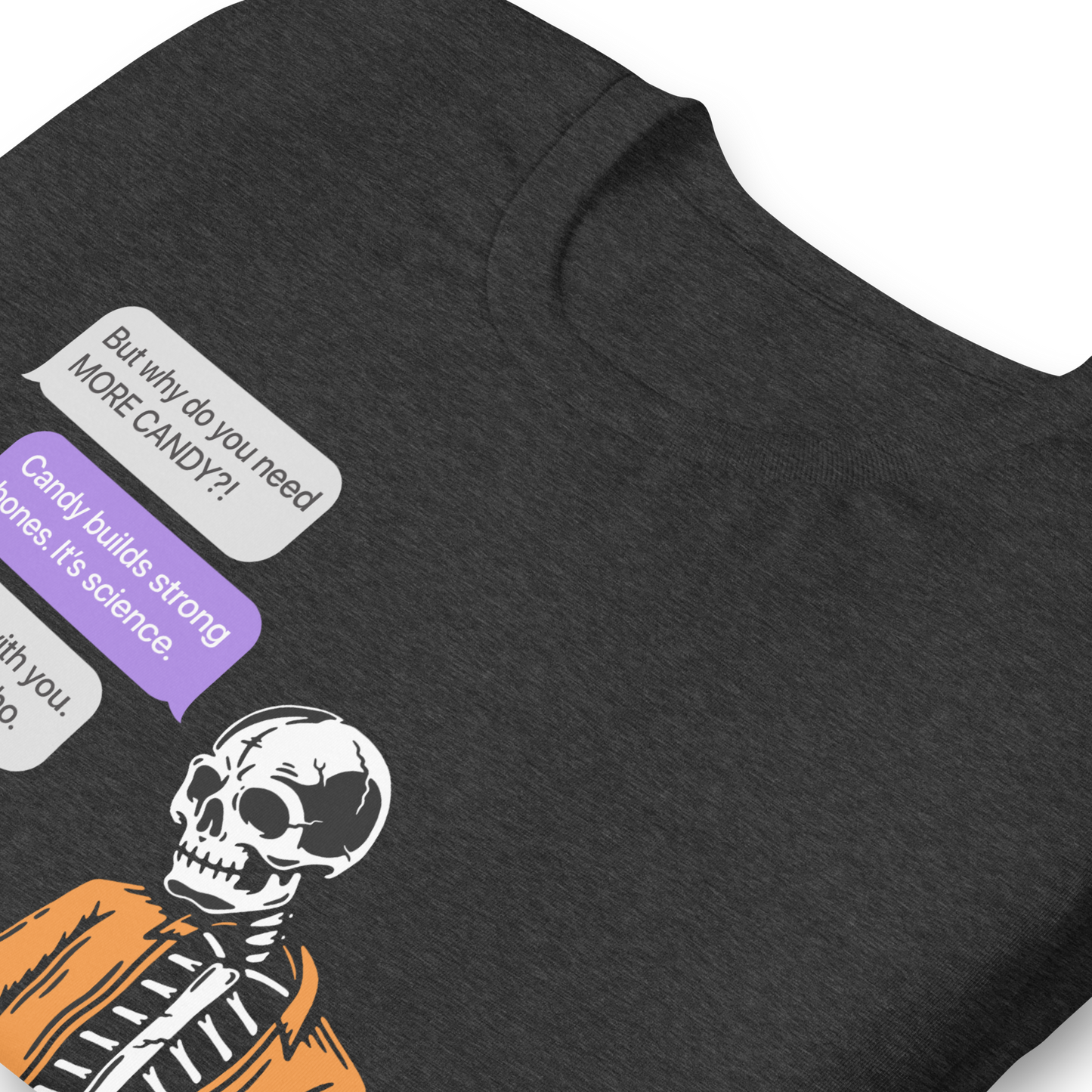 Unisex - Halloween Skeleton bros texting - Funny T-shirt