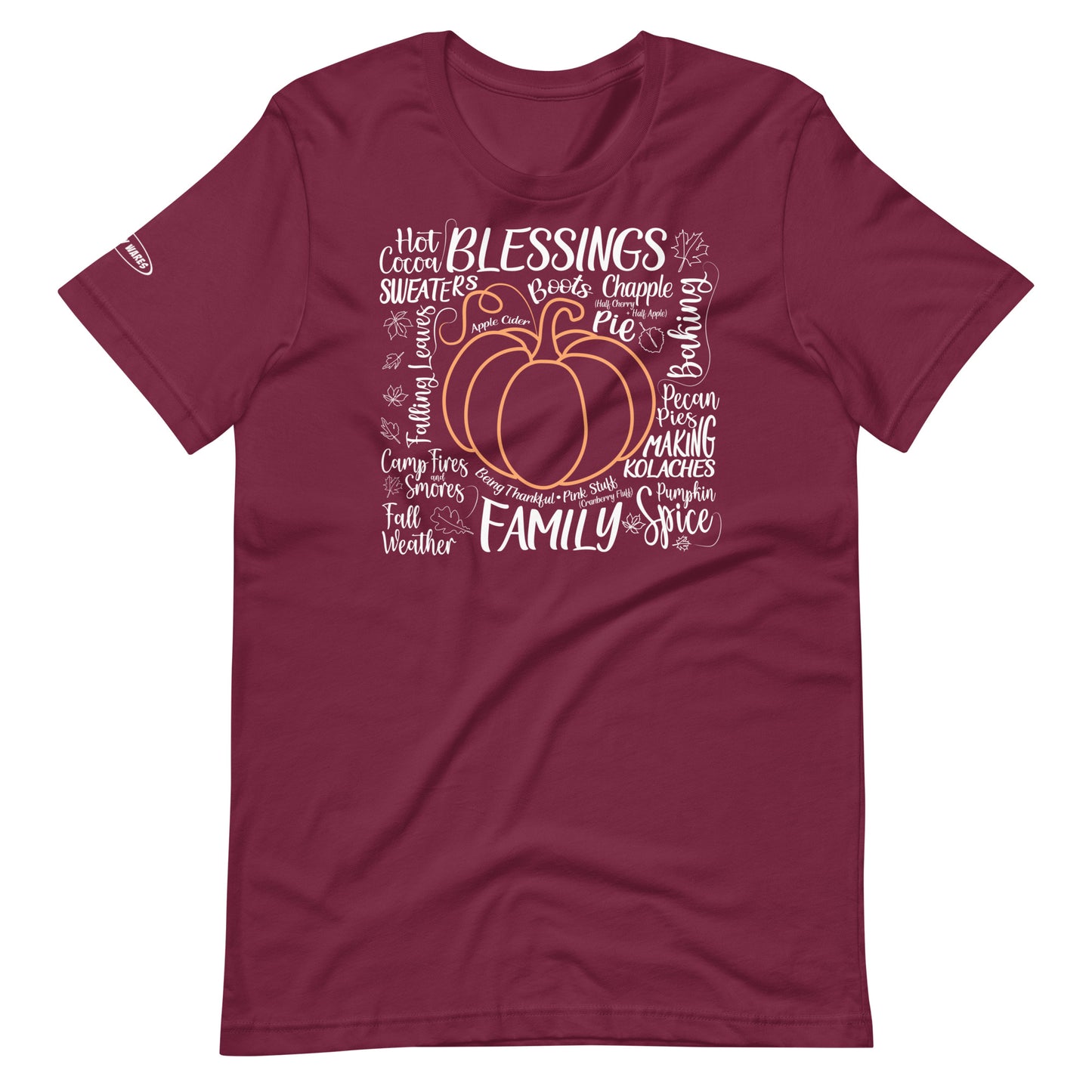 Unisex - Fall - pumpkin with themes of fall - Funny t-shirt