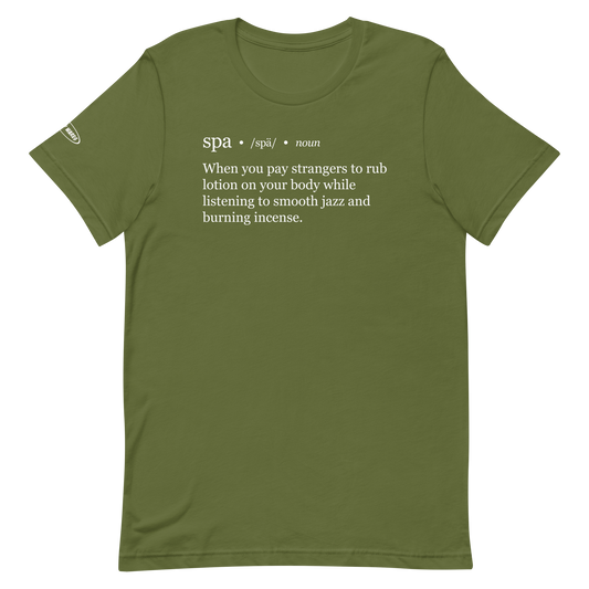 Hilarious Guys Spa Definition - Funny t-shirt