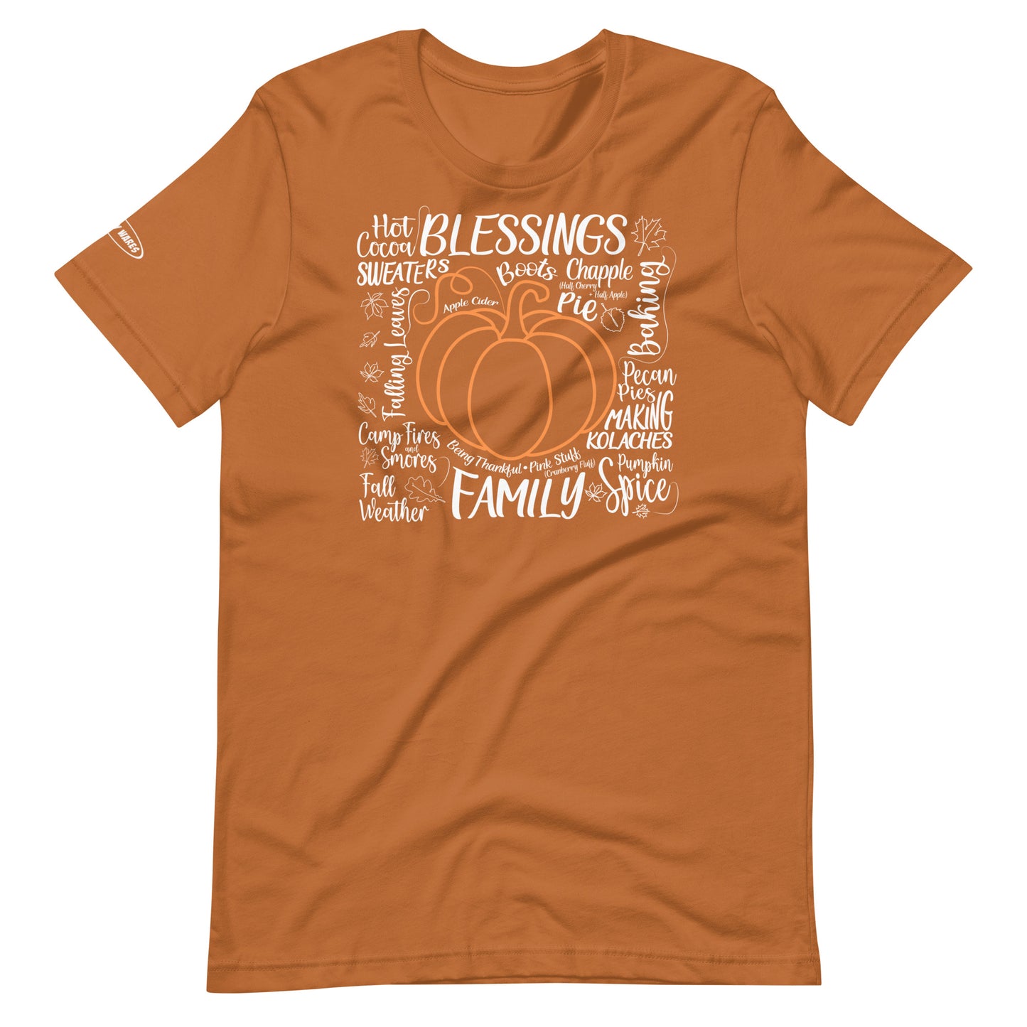 Unisex - Fall - pumpkin with themes of fall - Funny t-shirt