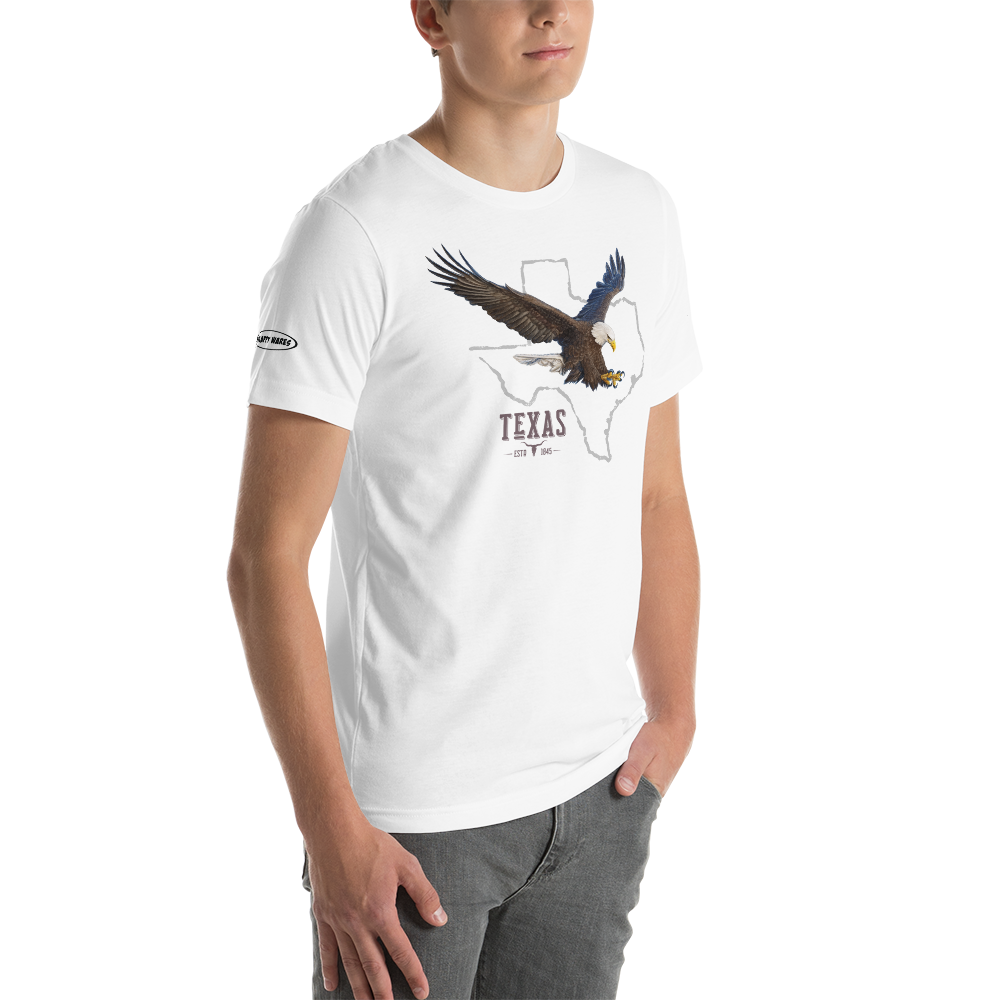 Unisex - Eagle Texas Est. 1845 longhorn skull - Funny T-shirt