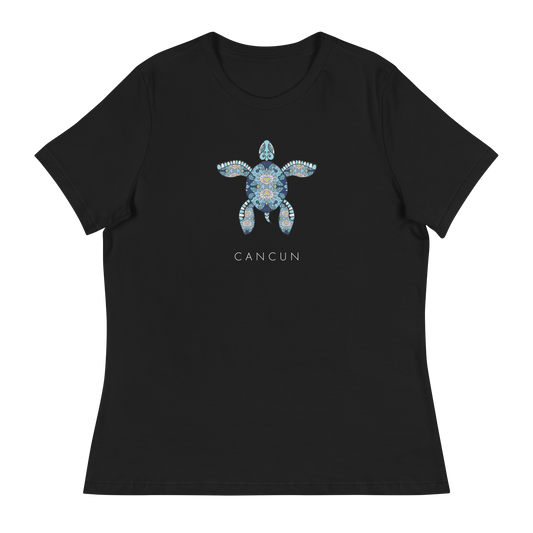 Women's - CANCUN - Ocean Sea Ornate Turtle T-Shirt