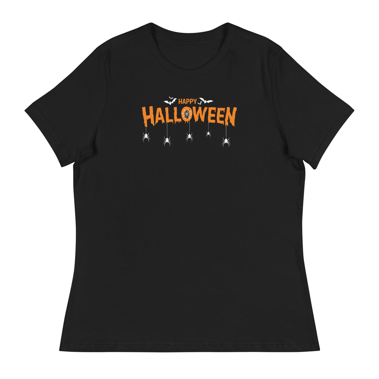 Women's - Halloween spooky spiders and bats - Fun T-Shirt