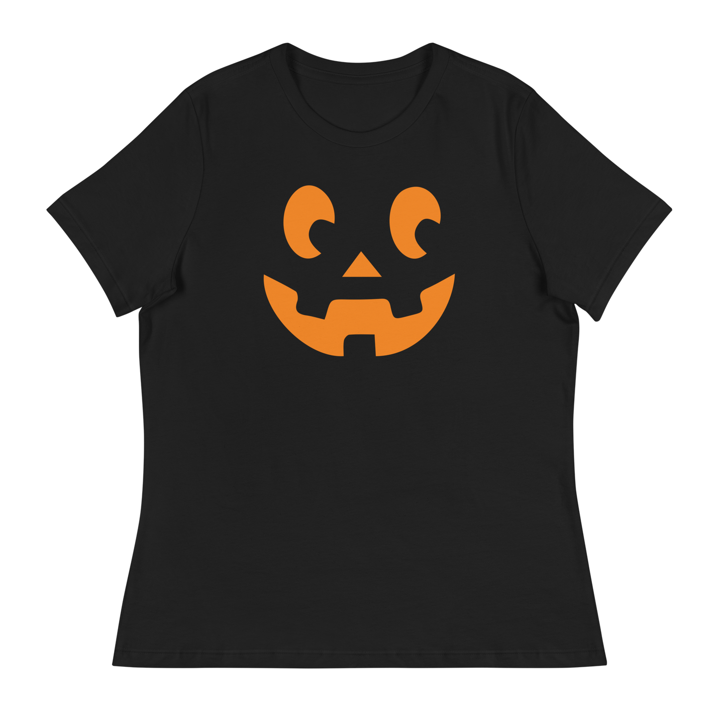 Women's - Halloween Pumpkin Face 1 - Fun T-Shirt