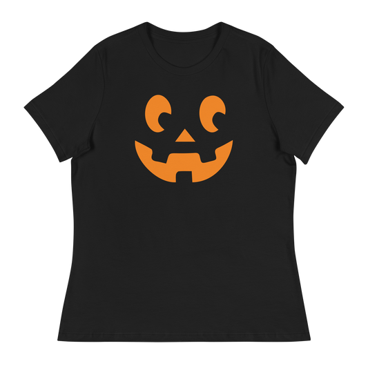 Women's - Halloween Pumpkin Face 1 - Fun T-Shirt