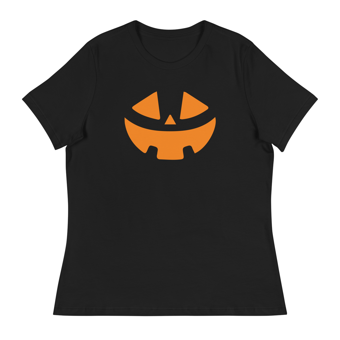 Women's - Halloween Pumpkin Face 2 - Fun T-Shirt