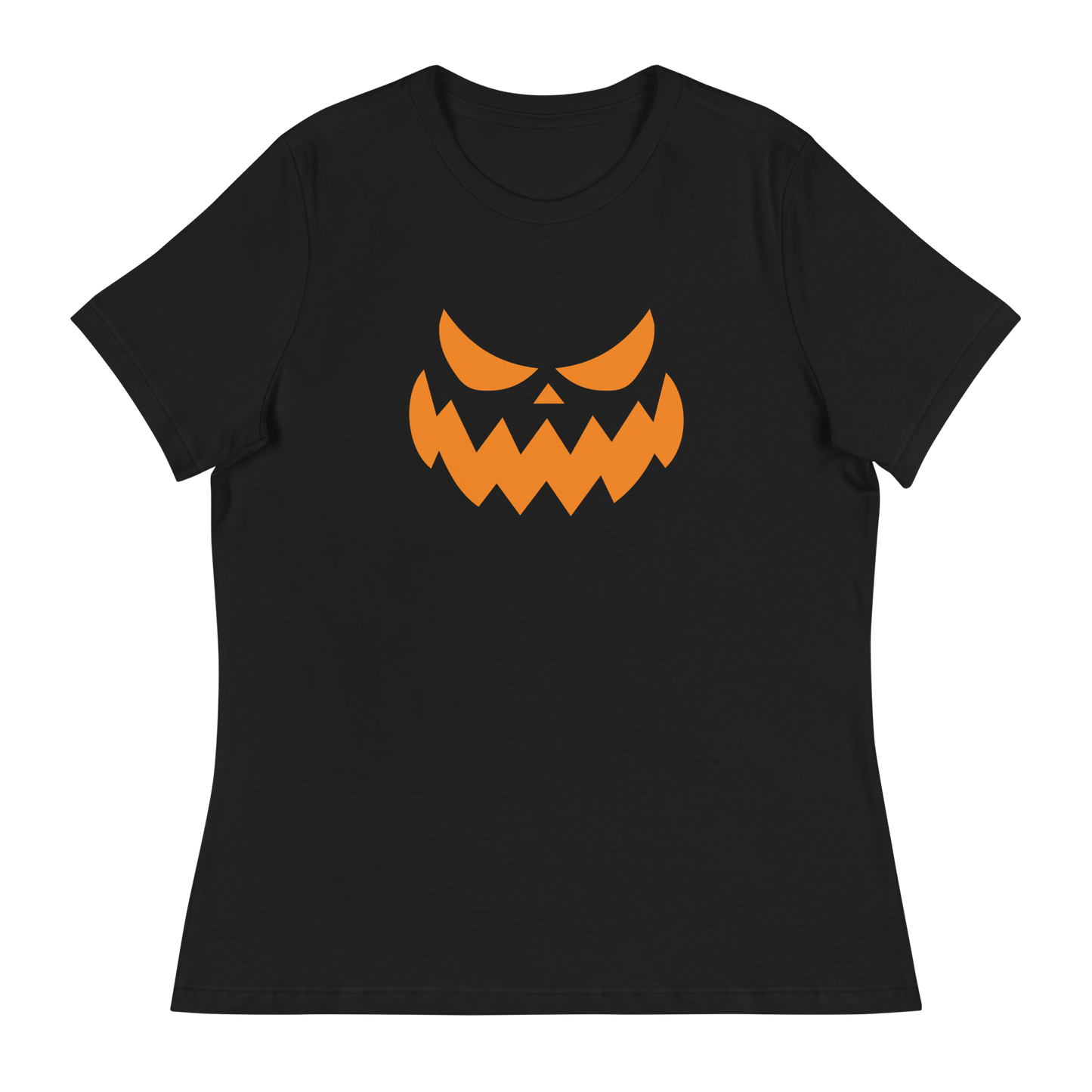 Women's - Halloween Pumpkin Face 4 - Fun T-Shirt