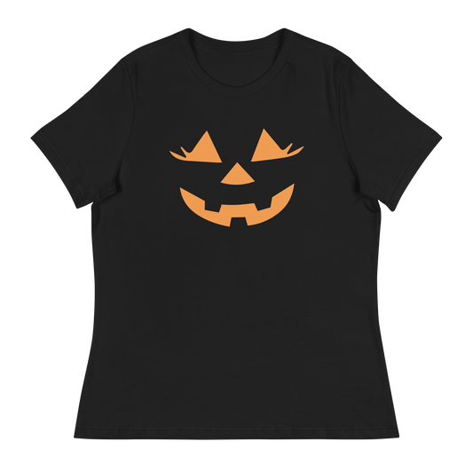 Women's - Halloween Pumpkin Face 5 - Fun T-Shirt