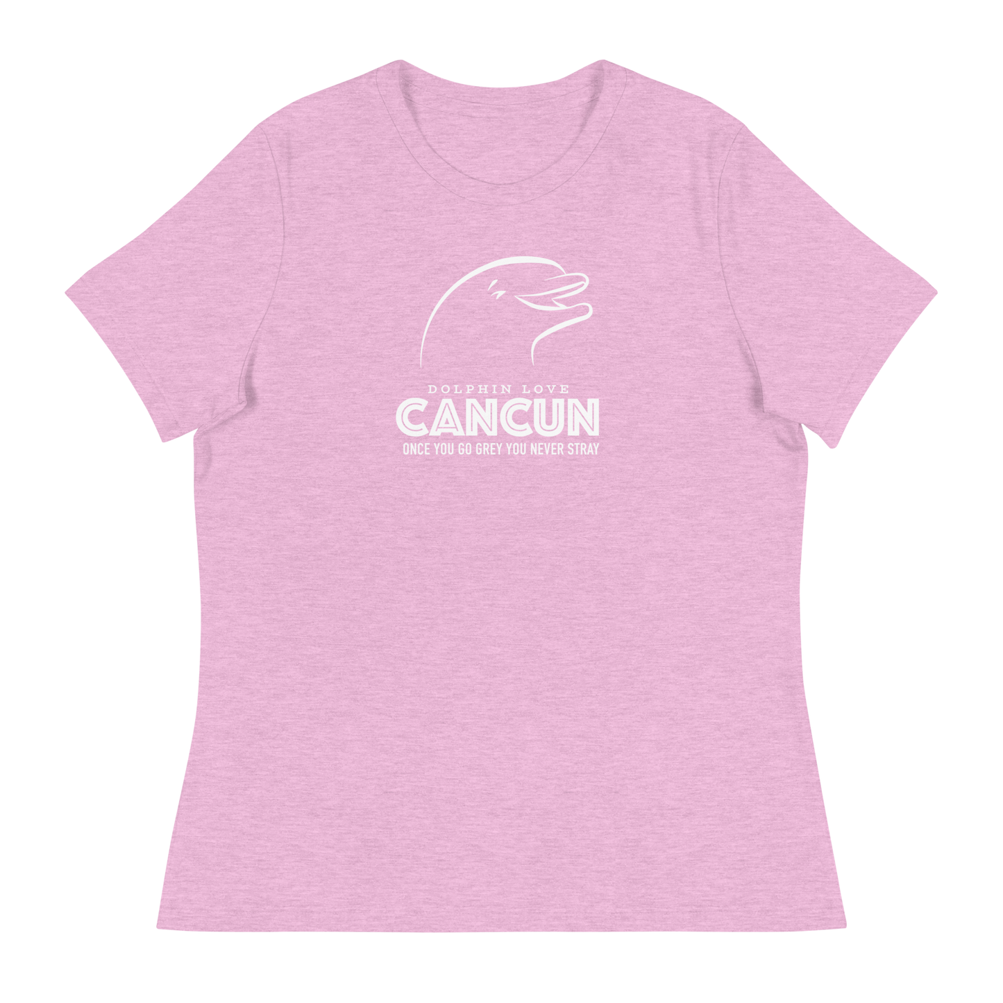 Women's - CANCUN - Once you go grey you never stray Dolphin - Funny T-Shirt