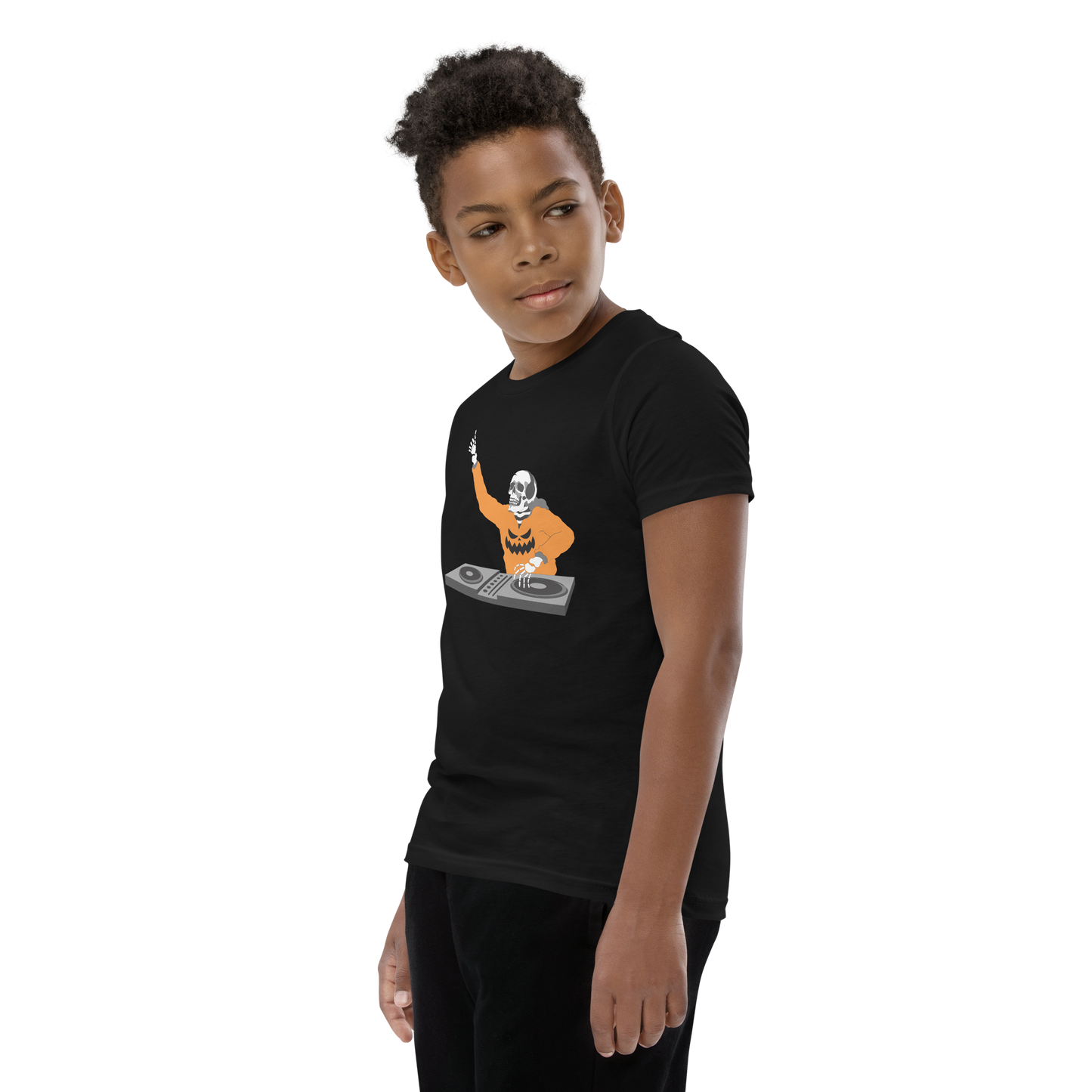 Youth - Halloween DJ is a Skeleton - Funny T-Shirt