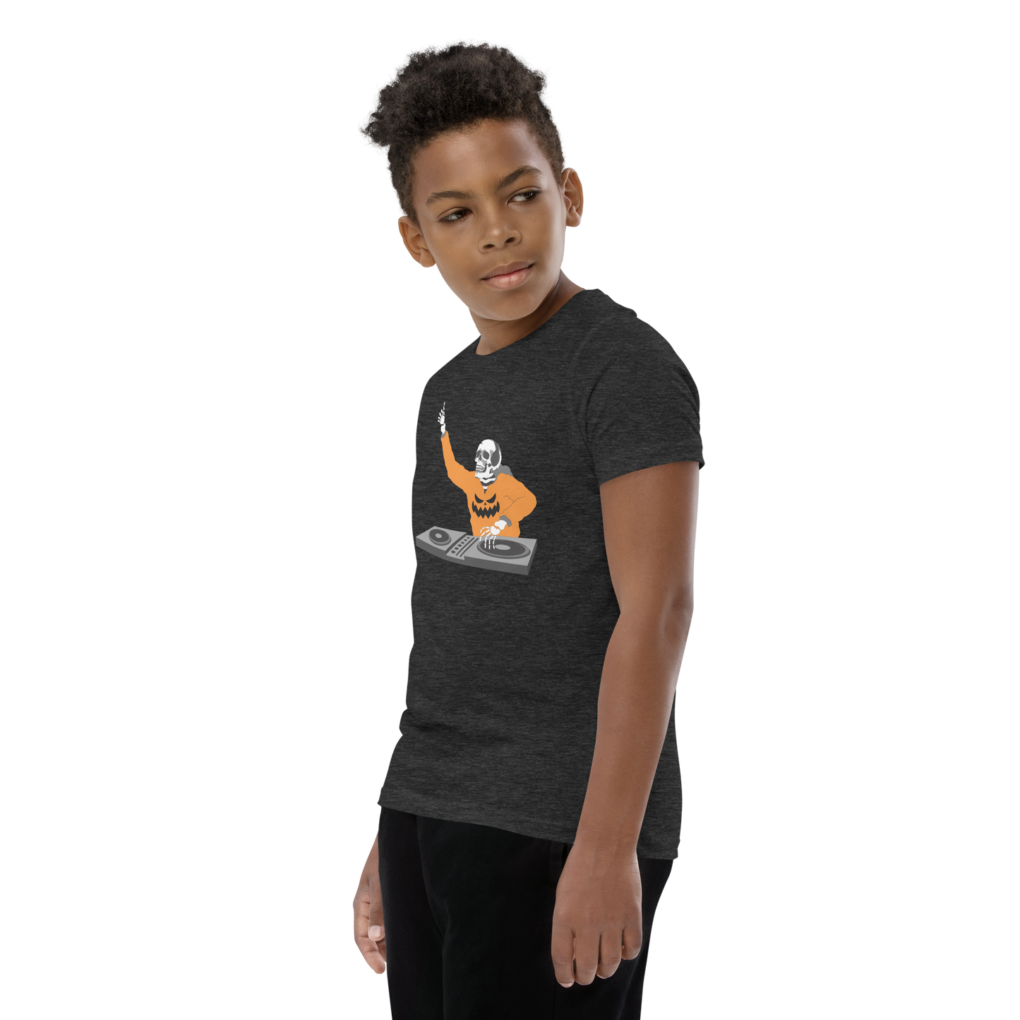 Youth - Halloween DJ is a Skeleton - Funny T-Shirt